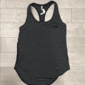 Lululemon grey and white stripe tank
